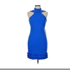bebe   Ruffled  bottom,  Blue Formal Dress Medium